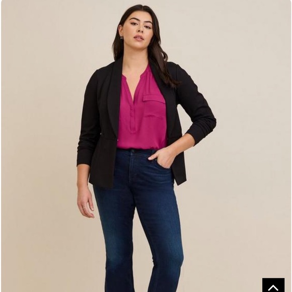 Torrid Harper Georgette Flutter Sleeve Blouse - Picture 2 of 9